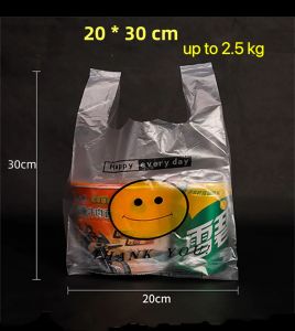 SG Stock🔥50pcs PE bags Happy face Plastic Bag trash bag