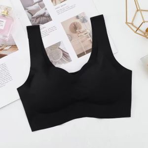 Comfort Seamless Push Up Bra Comfort Feeling Ice Silk Non-wired Underwear Plus Size Summer Cool