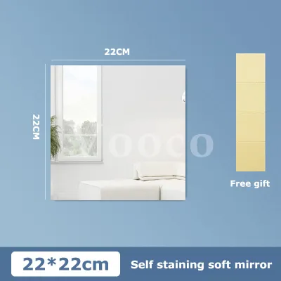 DIY HD Acrylic Mirror Wall Sticker Full Body Mirror Stitching Mirror Self Adhesive Mirror for Bathroom Wardrobe 22/30CM