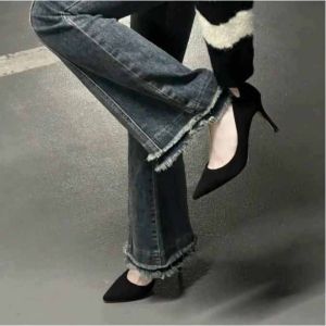 Free Shipping Black High-Heeled WomenS Shoes With Thin Heels 2026 Pointed Toe New Spring Model Formal Dress Shoes Professional Work Shoes That DonT Tire The Feet