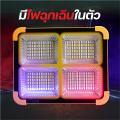 โคมไฟ LED ไฟโซล่าเซลล์ ไฟพกพาอเนกประสงค์ 4in1 ความสว่างสูง ใช้ได้ทั้งแคมป์ปิ้ง ไฟฉุกเฉิน ไฟตลาดนัด พร้อม Power Bank ในตัว. 