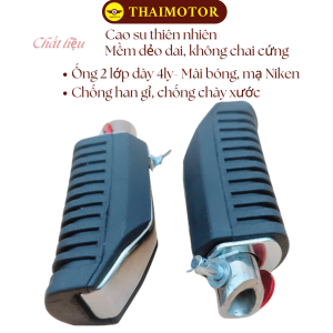 Cao su gác chân trước ốp inox Thái Lan cao cấp - Phụ tùng xe máy bền bỉ sang trọng chất lượng cao