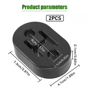 2Pcs Car Rubber Exhaust Hanger Universal Muffler Heat-resistant Lightweight Insulator 2 Holes Exhaust-Hange High-density