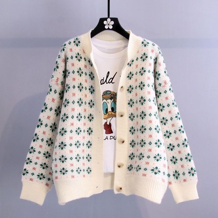Autumn and winter casual all-match hooded long cardigan sweater jacket