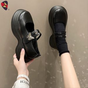 Katerina Fashion Korean Black Shoes Heeled For Women Adjustment Strap #928