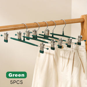 LAKOE Gantungan Baju Jepit Dan Celana/Gantungan Baju Hanger Stainless Hanger Jepit Celana/Hanger Jepit Multifungsi