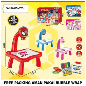 COD TERLARIS MAINAN EDUKASI PROJEKTOR PAINTING / MEJA MELUKIS MENGGAMBAR ANAK / BUNYI NYALA LED