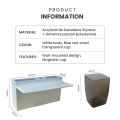 Locaupin Wall Mounted Toothbrush Holder With Drainer And Upside Down Magnetic Transparent Cups Bathroom Shelf Organizer. 
