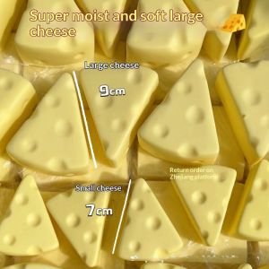 Mettle Vault Cheese-Shaped Squishy Toy Soft Stress Relief捏捏乐 with Slow Rebound PU Foam for Relaxation and Fun