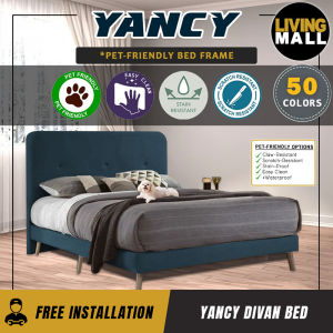 Living Mall Diomire Yancy Divan Bed Frame w/ Mattress - PetFriendly Scratch-Resistant -All Sizes