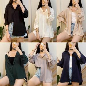 Kemeja Putih Polos Wanita Korean Style