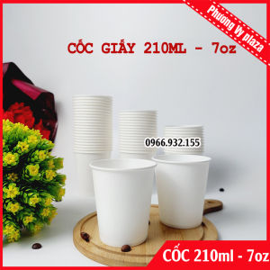 50 Cốc Giấy 210ml - 7oz Ly Giấy NHẬP KHẨU HÀN QUỐC