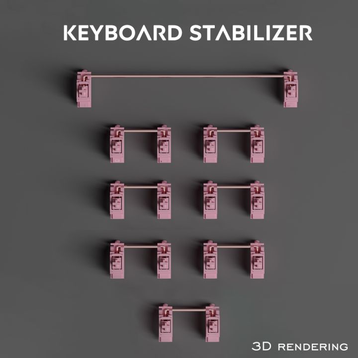 Panda Pink Gold Plated Plate Mounted Mechanical Keyboard Stabilizer PCB ...