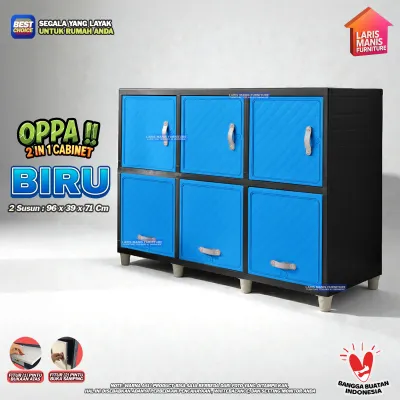 Lemari Serbaguna Lemari Pakaian Kingdom OPPA Triplet Lemari Plastik Rak TV Buffet TV Rak Serbaguna