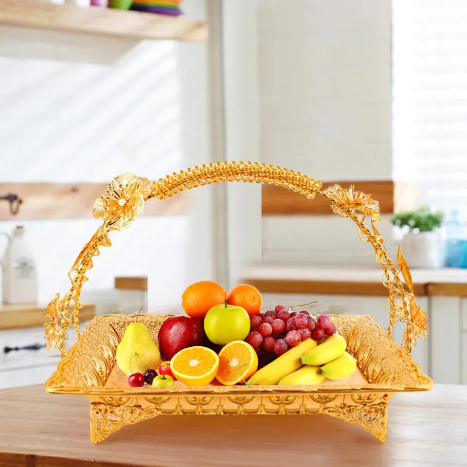 European retro light luxury brass tray creative snack fruit tray copper  decoration home decoration porch trays decorative - AliExpress