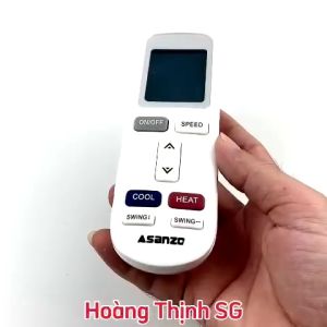 Điều khiển điều hòa ASANZO Mã 01 nắp bật remote máy lạnh ASANZO - Tặng kèm pin - Trang Nguyễn Computer