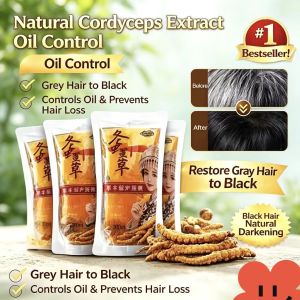 Cordyceps Herbal Shampoo | Reduces Oil & Helps Maintain Dark Hair Effective Oil Control Shampoo With Natural Cordyceps Extract For Daily Hair Care