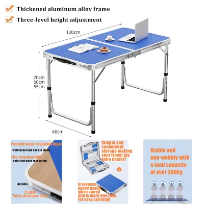 Global 4FT(120cm) Heavy Duty Foldable Table Portable Picnic Table Folding Half Table Long Outdoor Table