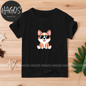 doggy cute atasan kaos kids anak cewek cowok laki laki perempuan cotton katun lengan pendek distro