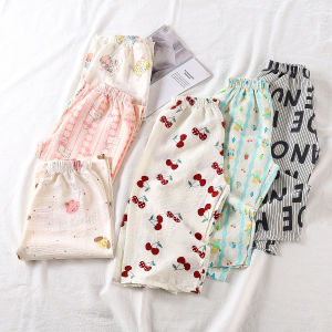 กางเกงเด็กฤดูร้อนใหม่เด็กผู้หญิงกางเกงขายาว 2025 เด็กชายบางหลวมชุดนอนเด็กกางเกงอยู่บ้านเสื้อผ้าเด็ก【BabyBuddyShop】