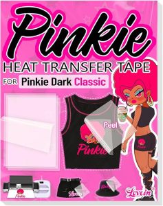 Pinkie Heat Transfer Mate for Dark T Shirts Transfer Paper (10 Sheets 8.5"x11") Clear Iron on Transfer Tape for Printable HTV Vinyl
