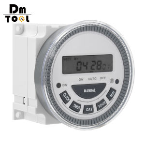 DM Tools AC 250V LCD Digital Electronic Timer High-Precision Small Programmable Cycle Time Controller Intelligent Time Control Switch