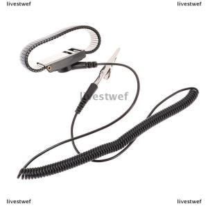 [COD] livestwef Anti static work wrist strap ESD adjustable discharge belt ground metal bracelet