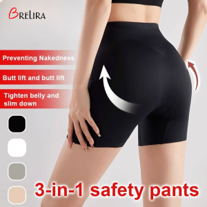 【SingaBralette】 Ice Silk Safety Pants Seamless Butt Lift High Waisted Panties Shapewear Breathable Women Comfortable Underwear安全裤