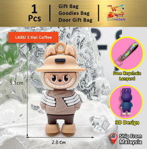 Keychain Kicing Labubu Gantungan Beg Kunci Kicen Pendant PVC Silicone Lanyard Door Gift Kid 158 可爱挂件鎖匙圈钥匙扣