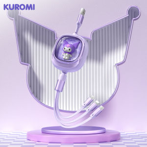 AU Sanrio 100W Three-in-one retractable data cable   One-to-three super fast charging 5A Suitable for charging cables