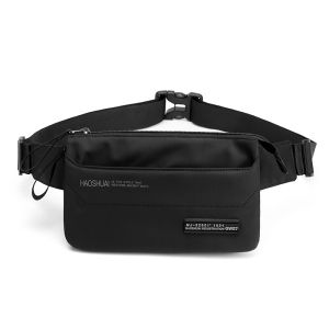 Men Nylon Waterproof Belt Bag Fashion Women Slim Sling Bag Fanny Packs Thin Phone Pouch Chest Bags Body Bag Beltbag for Motorcycle Travel