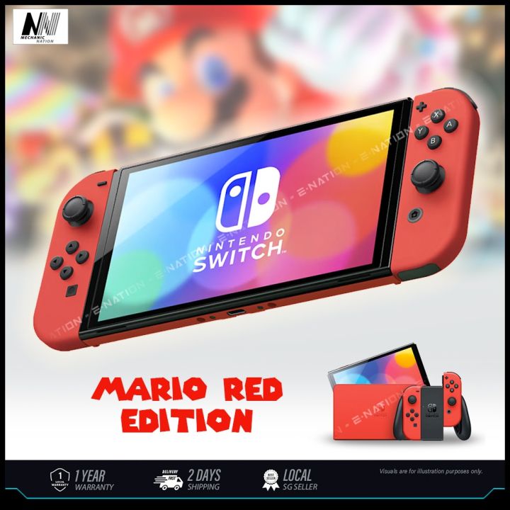 Nintendo Switch Oled Mario Red Edition Console Local Singapore Set