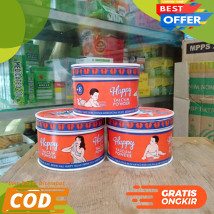 COD - Bedak happy / happy talcum powder 150g/Bedak Bayi Happy Talcum Powder Bedak Kesehatan Kulit Bayi 150 Gram Original/Bedak Happy Talcum Powder - Mengharumkan dan Menyejukkan Kulit