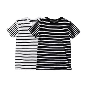 Black and white striped shirt philippines best sale