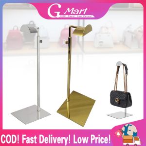 Metal Bag Display Rack Women Handbag Stand Holder Display Purses Single Hook Adjustable Height Display Stand Rack Hanging Bag Handbag Shelf Display Stand Purses Handbag Holder Rack Organizer Stand Storage