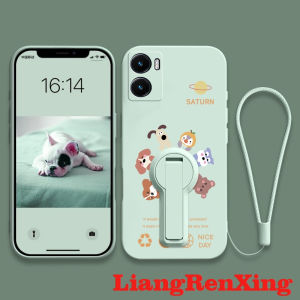 Case for oppo a96 4g a76 4g phone casing softcas silicone protector shockproof cover new design aesthetic with holder animal meetings ytdwxz01