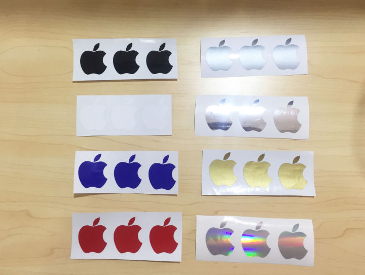 Apple Logo Inspired Stickers 3 - Cut-out Vinyl Stickers - 3.6cm x 3.0cm