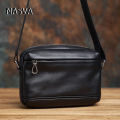 Genuine Leather Men Shoulder Bag Vintage Messenger Bags Male Crossbody Bags Man's Handbag Sling Bag iPAD 9.7 Inch NASVA. 