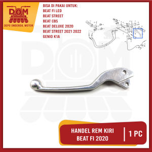 Handel Rem BEAT FI 2020 Kiri Silver (PSP) Handle Hendel Brake Tuas Tarikan Rem Belakang Kiri Matic