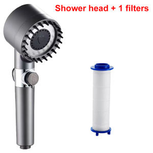【SG seller LOCAL STOCK】SG STOCK Kit 4 In 1 Massage Shower Head 3 Mode High Pressure Water Saving Showerhead with Filter Cotton Core Bathroom