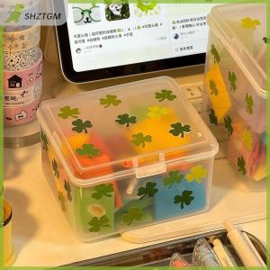 【SHZTGM】 กล่องเก็บของพลาสติกใสกล่องเก็บการ์ดขนาดเล็กกล่องจัดระเบียบโต๊ะกล่องเครื่องเขียน