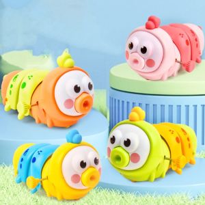 YOUSHI TOP Running Swinging Caterpillar Puzzle Winding Toy Chain Winding Telescopic Crawling Caterpillar Toy Early Education Movable Wind-Up Crawling Toy Kids