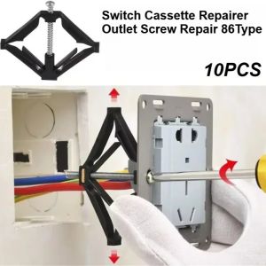 10pcs Switch Cassette Repairer Outlet Screw Repair 86Type Insulation Bracket Socket Bottom Box Holder