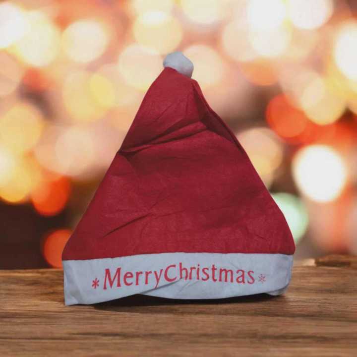 Soft Plush Christmas Hat Kids Adult Santa Claus Hats Red Christmas Decoration