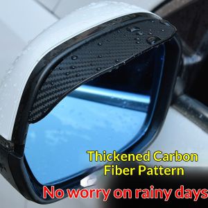 Yzlong nâng cấp tấm che mưa gương chiếu hậu xe hơi kiểu sợi carbon dày thiết kế chống thấm nước chống nhỏ giọt cho tầm nhìn rõ ràng