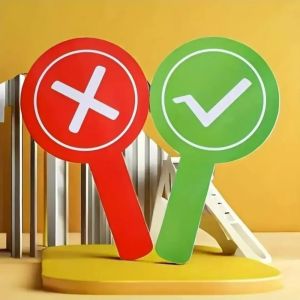 【COD&Fast Delivery】Double-Sided Yes No Paddles Incorrect Side Correct Side Audience Voting Paddles Interesting Red-Green Hand-Held Scoring Card School Competition