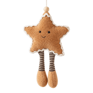HORAC Multi Shape Christmas Tree Ornaments Fluffy Plush Xmas Tree Hanging Ornament Feliz Navidad Hanging Cord Christmas Decorations Xmas