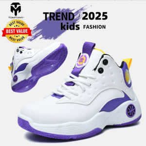 TOMITANY 2025 spring summer childrens basketball shoes high top boys sports mesh rubber breathable sneaker