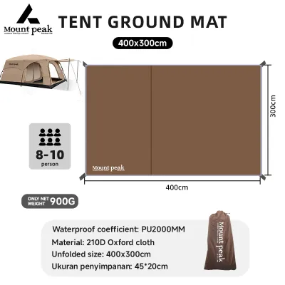 Mount peak Outdoor Camping Two-Bedroom One-Living Room Tent Mat Waterproof and Moisture-Proof Oxford Cloth Portable Sunshade Canopy