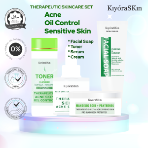 KiyoraSKin Paket Set Toner Serum Cream Skincare Acne Oil Control Krim Wajah Jerawat Kulit Berminyak